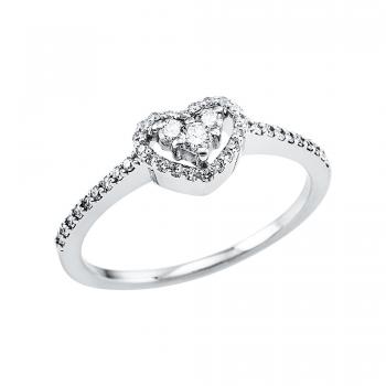 Diamant Ring 585er Weißgold Herz 1V494W452-1 