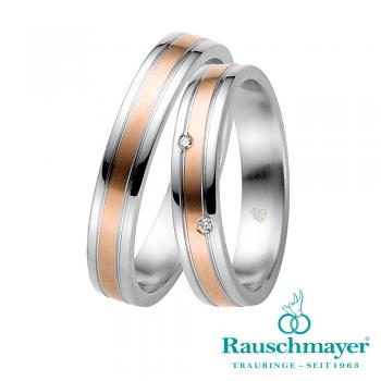 Rauschmayer Partnerringe Edelstahl Gold/Keramik 10-60029 + 11-60029