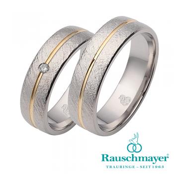 Rauschmayer Partnerringe Edelstahl Gold/Keramik 10-60067 + 11-60067
