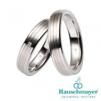 Rauschmayer Partnerringe Edelstahl Gold/Keramik 10-60050 + 11-60050