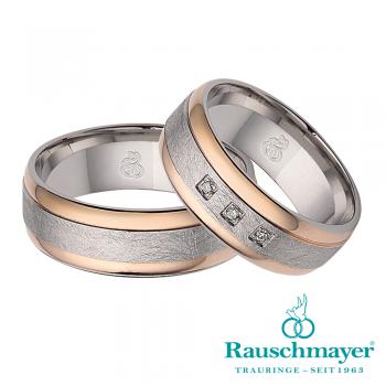 Rauschmayer Partnerringe Edelstahl Gold/Keramik 10-60070 + 11-60070
