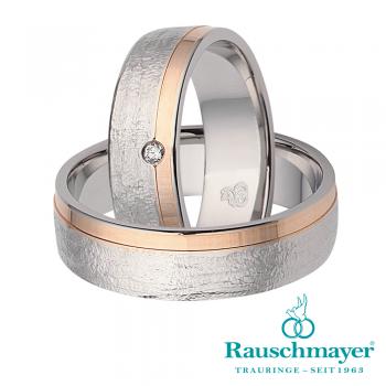 Rauschmayer Partnerringe Edelstahl Gold/Keramik 10-60073 + 11-60073